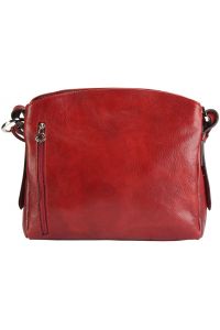 Δερμάτινη Τσάντα Ωμου Viviana V GM Firenze Leather 6570 Κόκκινο