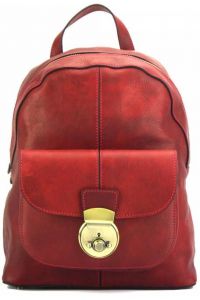 Δερμάτινο Backpack Discovery Firenze Leather 7400 Σκούρο Κόκκινο