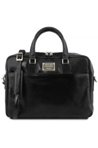 Τσάντα Laptop Δερμάτινη Urbino 15.6 ίντσες Tuscany Leather TL141241 Μαύρο