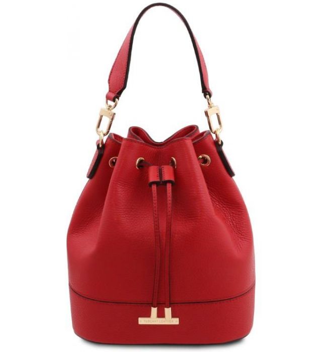 Γυναικεία Τσάντα Δερμάτινη Tuscany Leather TL142146 Κόκκινο lipstick